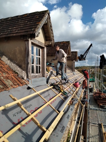 De Jabrun et Fils : Rénovation couverture d'un manoir à St Marcel du Périgord