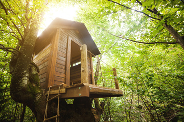 Construction de cabanes en bois dans les arbres et sur pilotis aux alentours de Bergerac