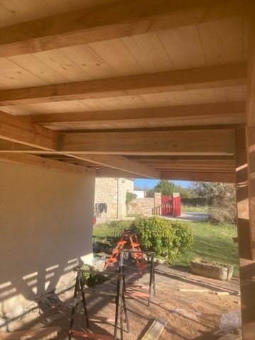 Car port en construction- De Jabrun et fils - Périgeux