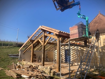 Construction de toit avec charpente en bois - De Jabrun et fils - Lalinde