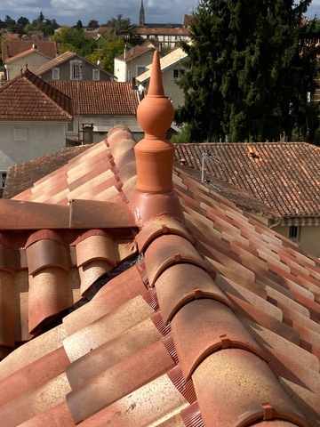 Couverture toit avec tuiles- De Jabrun et fils - Lalinde